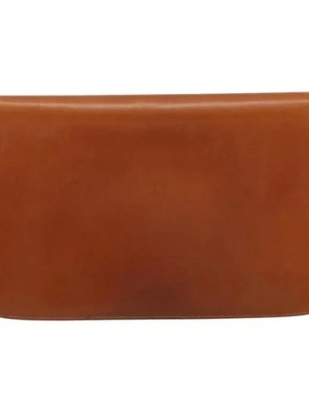 GUCCI Clutch Bag Leather Brown Gold Auth ep15027A